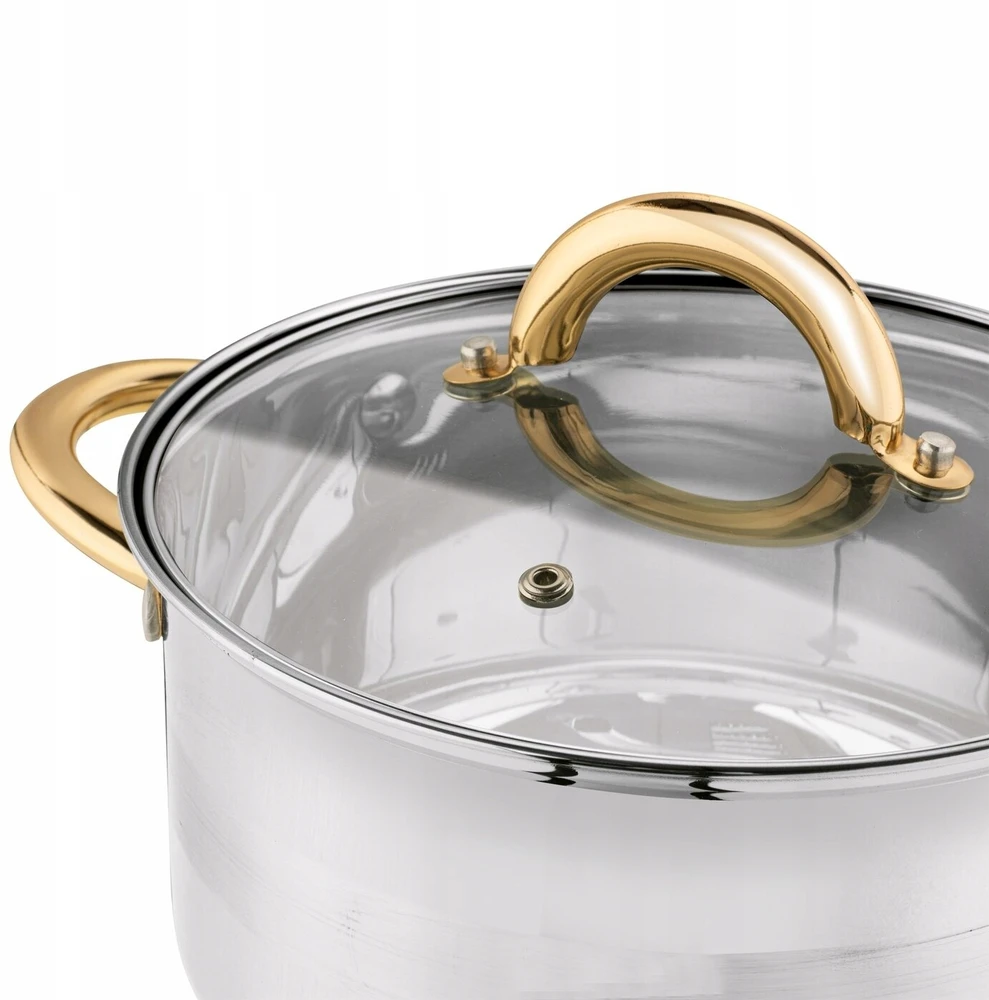 DIDELIS PUODAS Indukcinis PLIENINIS DANGIS Konighoffer Faro Gold 9,2 l 28 cm