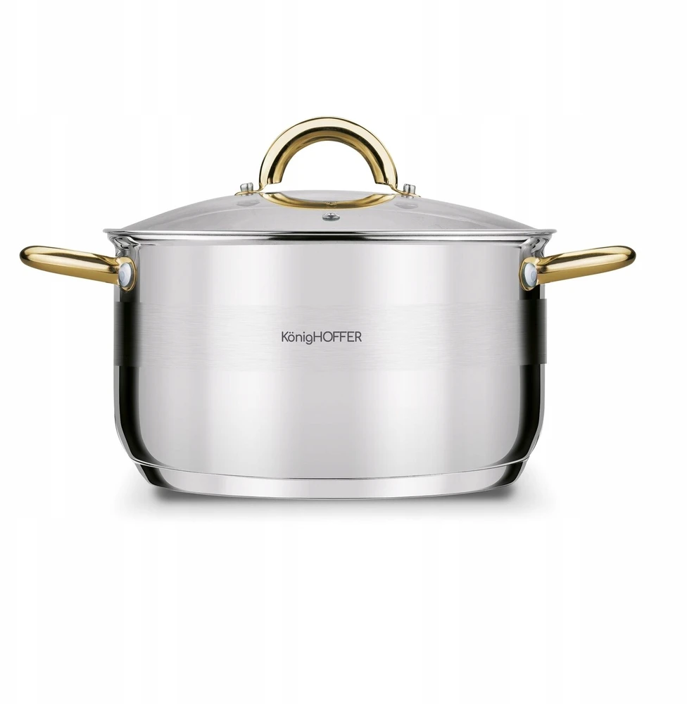 DIDELIS PUODAS Indukcinis PLIENINIS DANGIS Konighoffer Faro Gold 9,2 l 28 cm