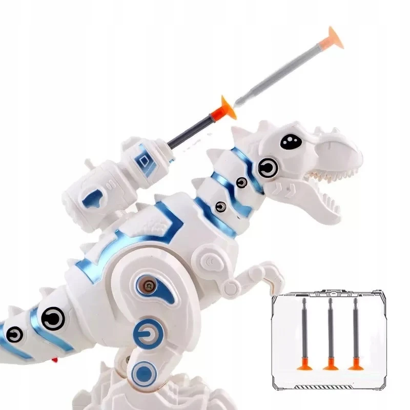 Didelis robotas dinozauras T-REX vaikšto riaumoja šviečia žiovauja vaikams Click4Toys
