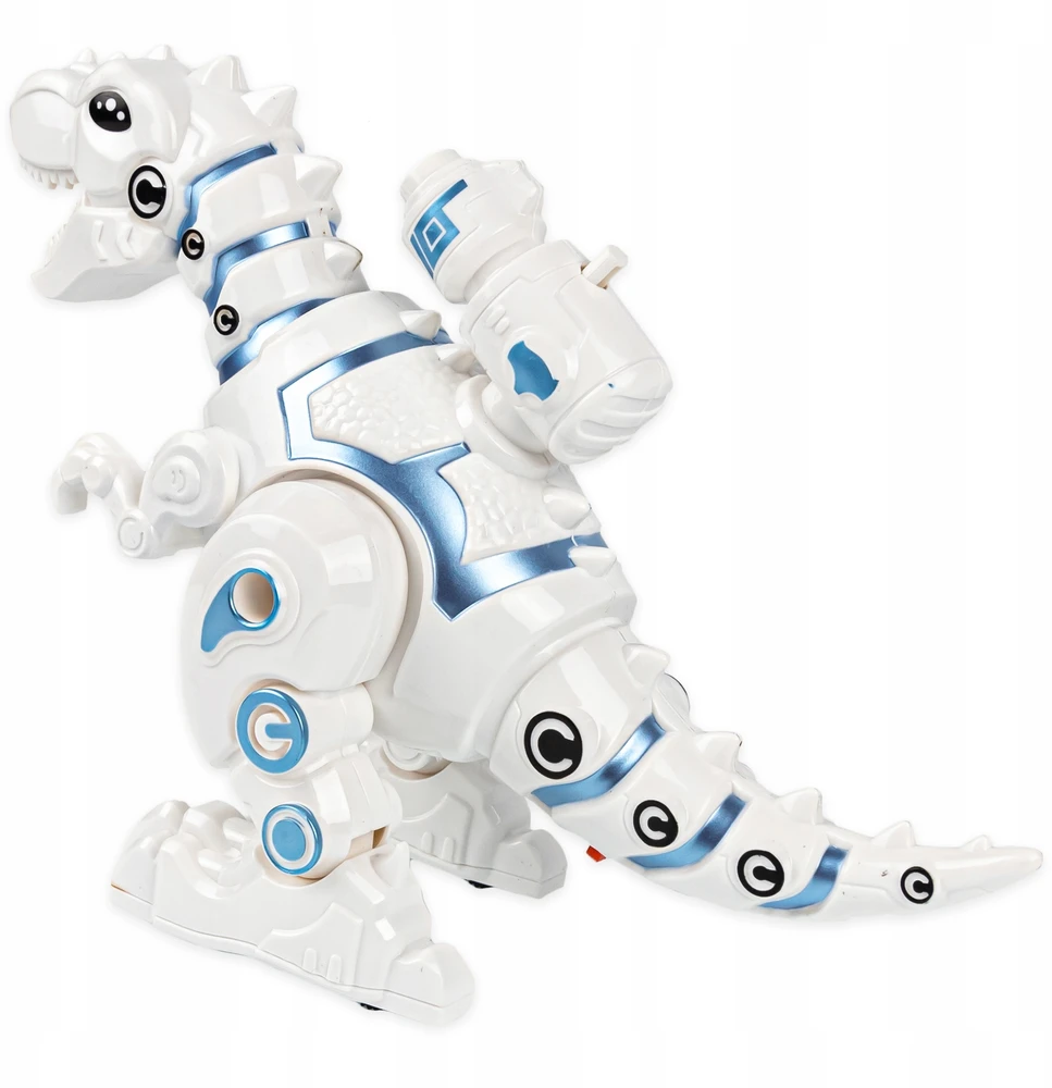 Didelis robotas dinozauras T-REX vaikšto riaumoja šviečia žiovauja vaikams Click4Toys