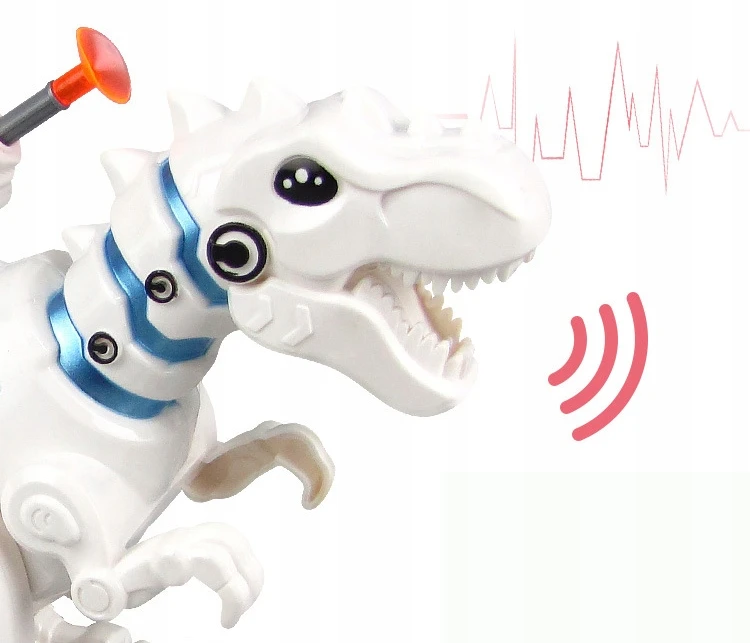 Didelis robotas dinozauras T-REX vaikšto riaumoja šviečia žiovauja vaikams Click4Toys