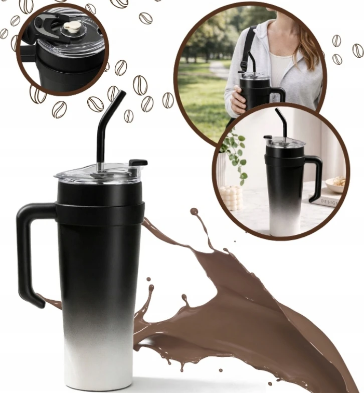 DIDELIS TERMINIS PUODULIS TERMINIS TERMAS SU ŠAIDŲ LAIKIKLIU KARŠTAMS ŠALTAMS GĖRIMAMS 1200 ML