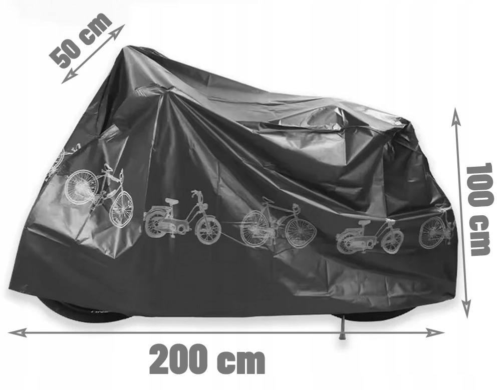 DIDELIS Tvirtas DVIRAČIO MOTOROLERIO dangtelis, atsparus vandeniui pakreipti 200x100cm