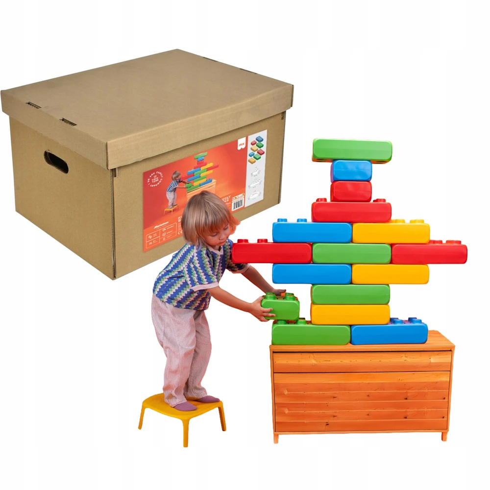 Didelių statybinių blokelių PLYTOS rinkinys iš 16 dalių MARIOINEX 908013