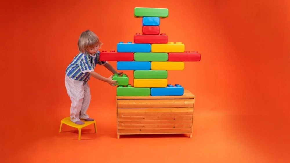 Didelių statybinių blokelių PLYTOS rinkinys iš 16 dalių MARIOINEX 908013