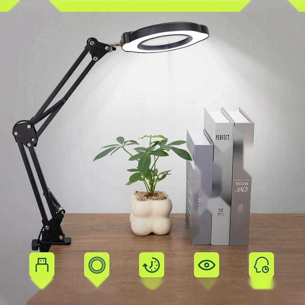 DIDINAMASIS DIDINAMASIS 10X LED RANKELĖ 22 CM CAMP STALO STALINĖS LEMPAS STIKLAS