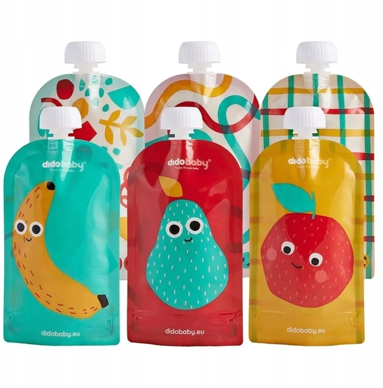 DIDOBABY 6 PACK FRUITS daugkartiniai paketėliai