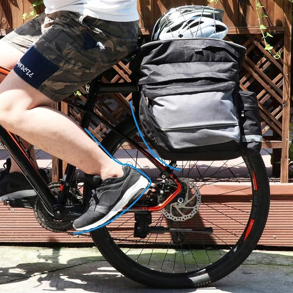 DIDŽIAUSIA Dviračio krepšio dėklas, skirtas stovui + 2 kišenės vandens buteliukams 75L XXL