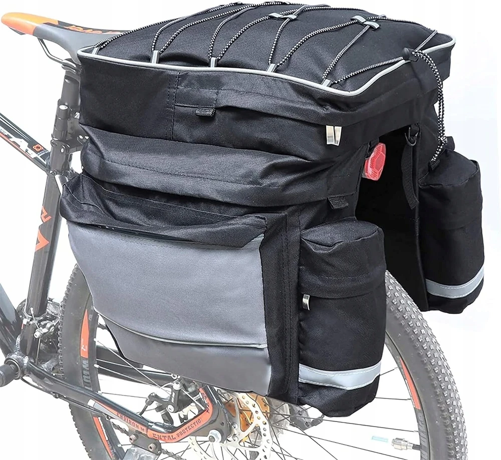 DIDŽIAUSIA Dviračio krepšio dėklas, skirtas stovui + 2 kišenės vandens buteliukams 75L XXL