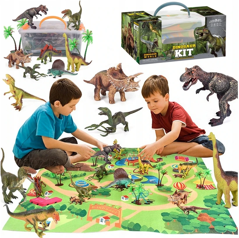 Dinozaurų figūrėlės su kilimėliu Kruzzel