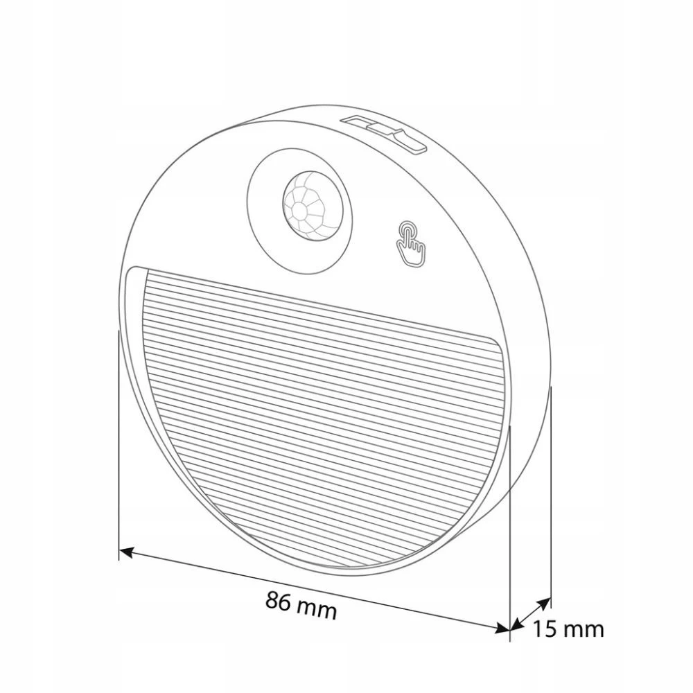 Dioled Lampka nocna LED USB 30lm CCT czujnik ruchu i zmierzchu ściemnialna