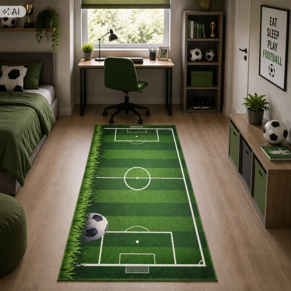 Direct home and garden Dywan Dziecięcy 80x150 Antypoślizgowy Boisko Piłkarskie Koszykówka SPORT