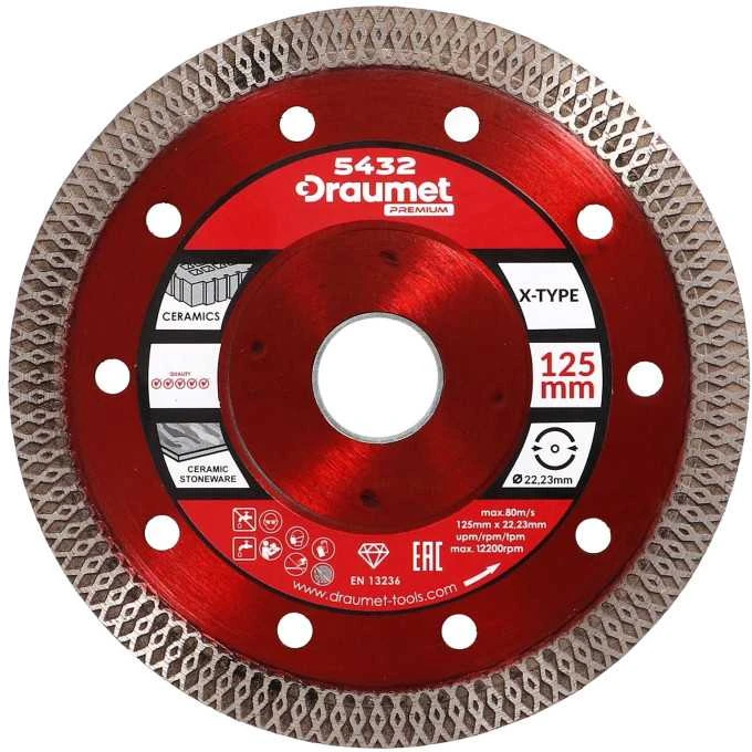 Diskas Draumet PCN X-tipa 125mm plytelėms