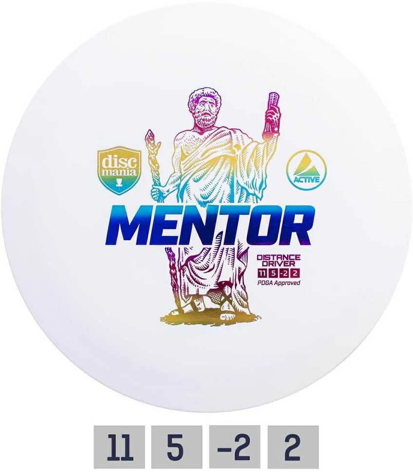 Discmania Mėlyna Diskgolfo diskas Distance Driver MENTOR Active Light Mėlyna