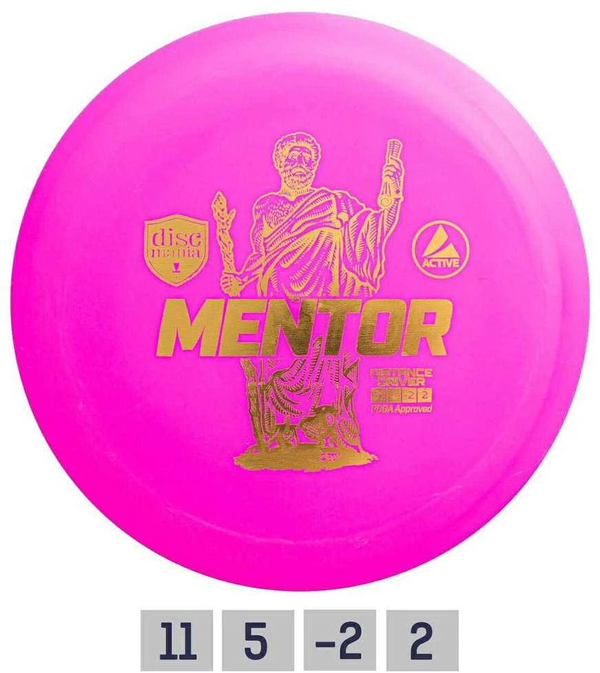 Discmania Mėlyna Diskgolfo diskas Distance Driver MENTOR Active Light Mėlyna