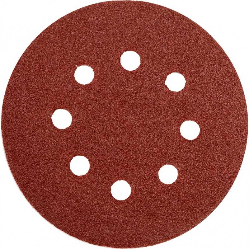 Diskinis šlifavimo popierius prilipdomas su skylėm Yato | Nr,150 d-125mm (5vnt,)