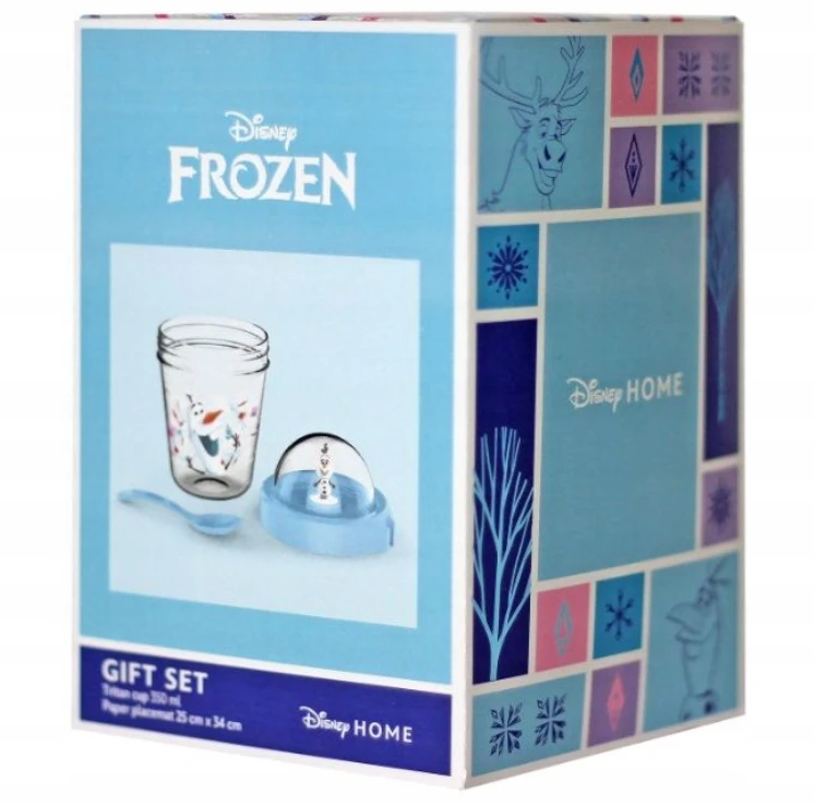 Disney Frozen Olaf puodelis su figūrėlėmis ir šaukštu dovanų rinkinys 350ml