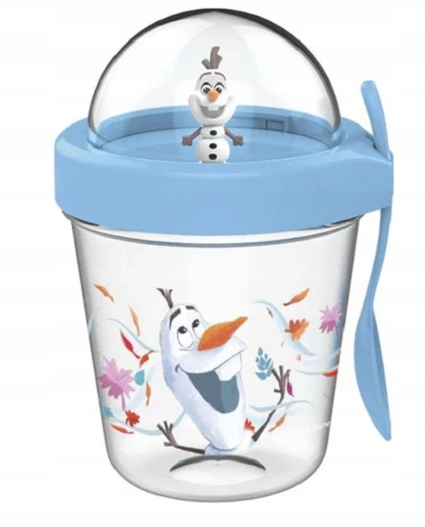 Disney Frozen Olaf puodelis su figūrėlėmis ir šaukštu dovanų rinkinys 350ml