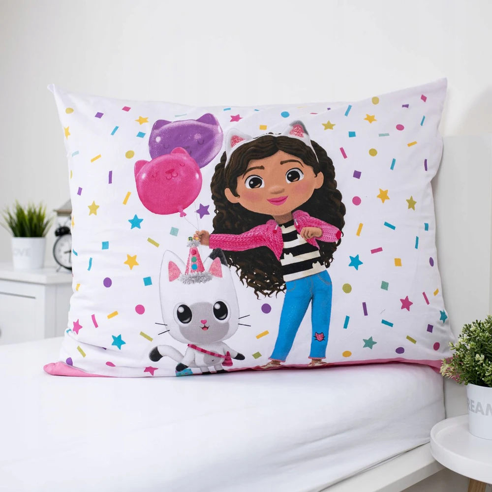 Disney Gabi's Cat House DVIPUŠĖ patalynė su užtrauktuku, PATALĖS RINKINYS 140x200 cm