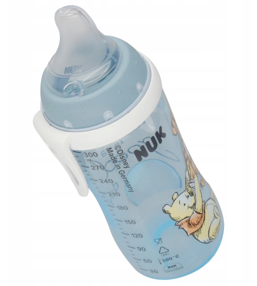 DISNEY Mikė Pūkuotukas SAFE NUK maitinimo buteliukas nuo diegliukų 300 ml
