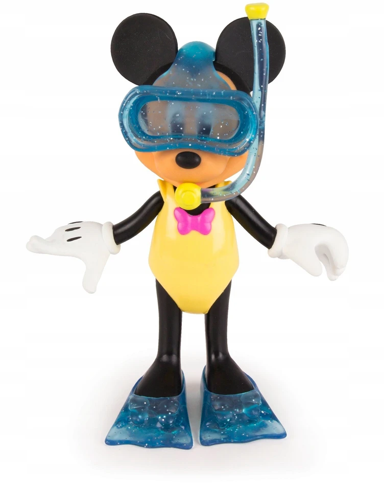 DISNEY MINNIE MOUSE MINI BEACH DOLL SPINTOS AKC APRANGA. 13 ELEMENTŲ RINKINYS