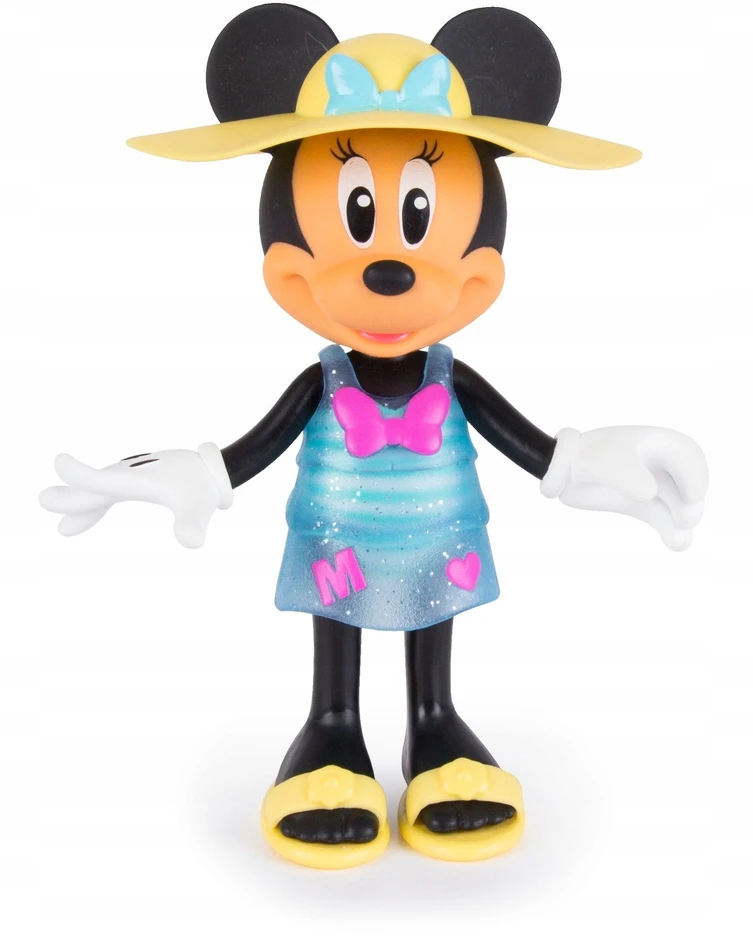 DISNEY MINNIE MOUSE MINI BEACH DOLL SPINTOS AKC APRANGA. 13 ELEMENTŲ RINKINYS