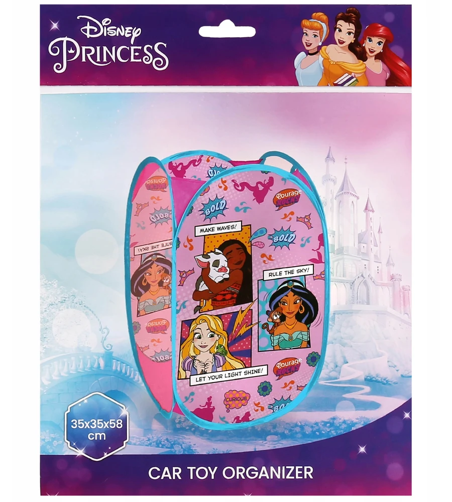 DISNEY PRINCESS sulankstomas kosz na zabawki, Organizer do pokoju POJEMNY 70L