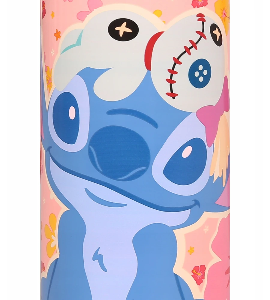 DISNEY Stitch aliuminio TERMINALINIS BUTELIS, gertuvė, VANDENS BUTELIS su dirželiu per petį, mergaitėms 600 ml