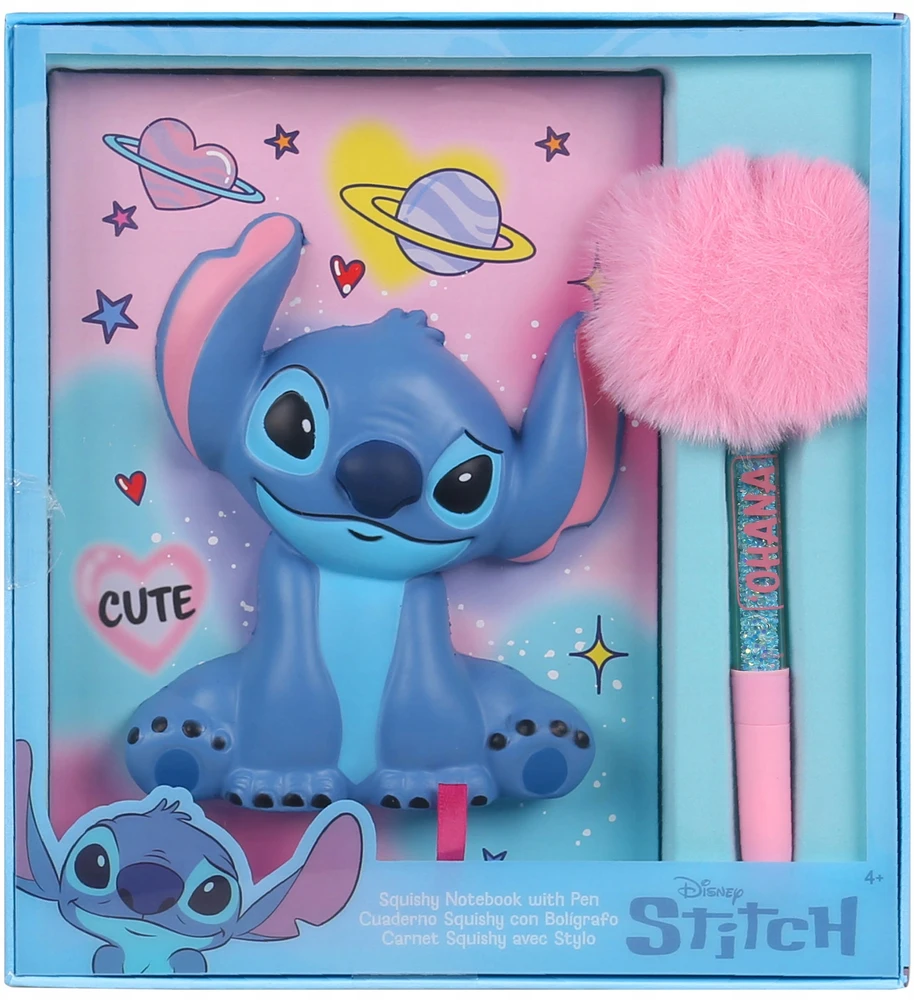 DISNEY Stitch Rinkinys piśmienniczy, NOTES antystresowy +DŁUGOPIS su pomponem