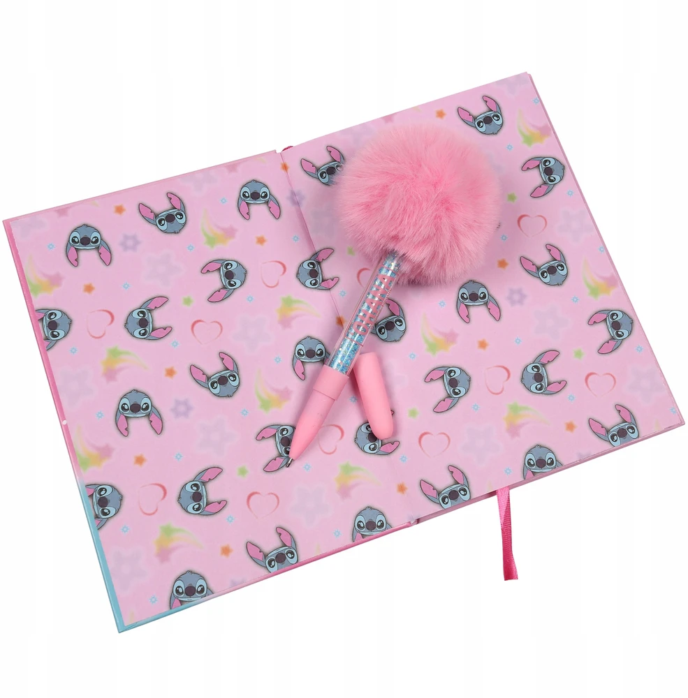 DISNEY Stitch Rinkinys piśmienniczy, NOTES antystresowy +DŁUGOPIS su pomponem