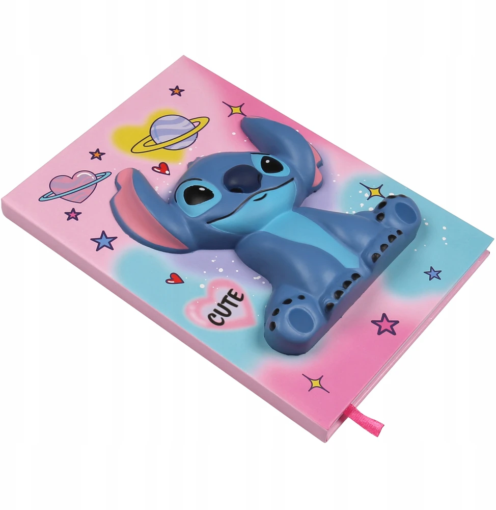 DISNEY Stitch Rinkinys piśmienniczy, NOTES antystresowy +DŁUGOPIS su pomponem