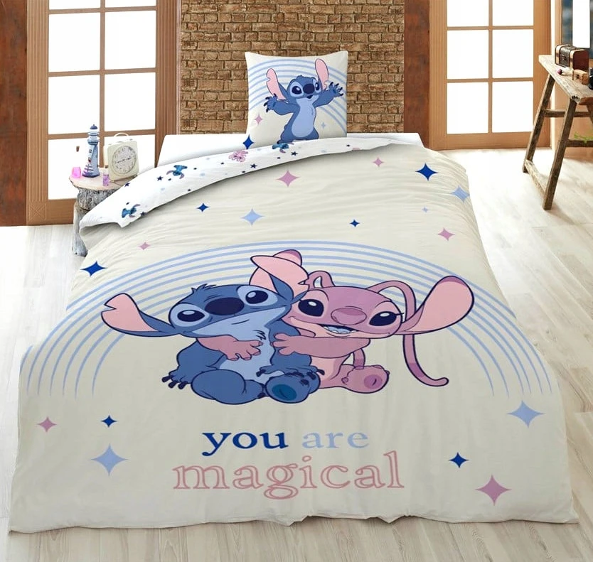 Disney Stitch vaikiška medvilninė patalynė 140x200 Baby Stitch - 100% medvilnė