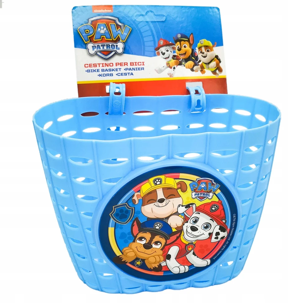 Disney Colzani Vaikiškas mėlynas dviračio krepšelis Paw Patrol