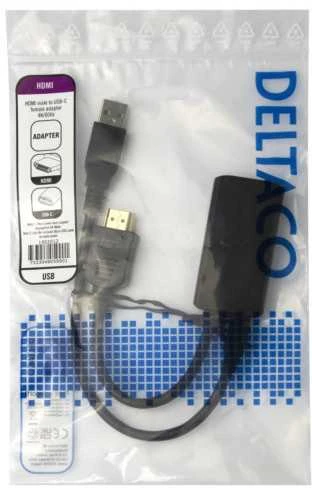 „DisplayPort“ adapteris DELTACO, HDMI – USB-C alternatyvus režimas, 4K/60Hz / 1902012
