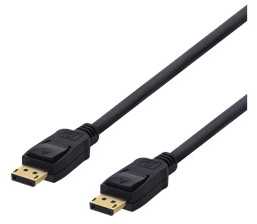 DisplayPort kabelis, 0,5 m, 4K UHD, DP 1.2 DELTACO juodas / DP-1005D