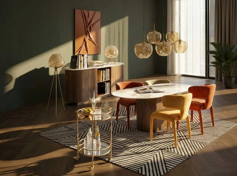 Dizainerio minkšta kėdė svetainei ir valgomajam Tobi beige Kare Design