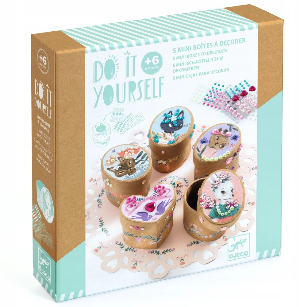 Djeco Pasidaryk pats - Mini papuošalų dėžutės - Žavinga ( DJ07918 )