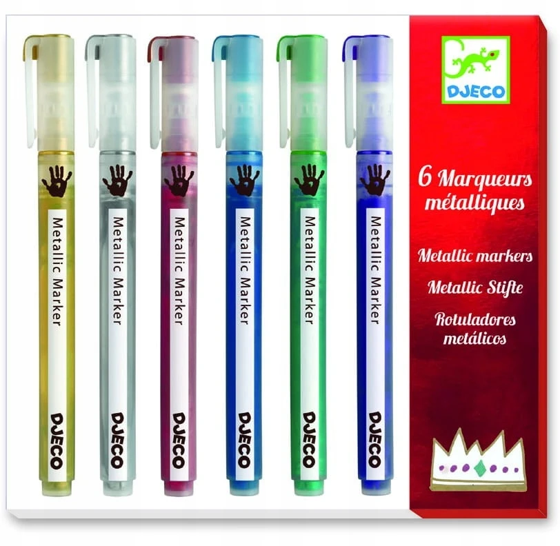 Djeco Markeriai piešimui - Metalika (6 vnt.) ( DJ08870 )