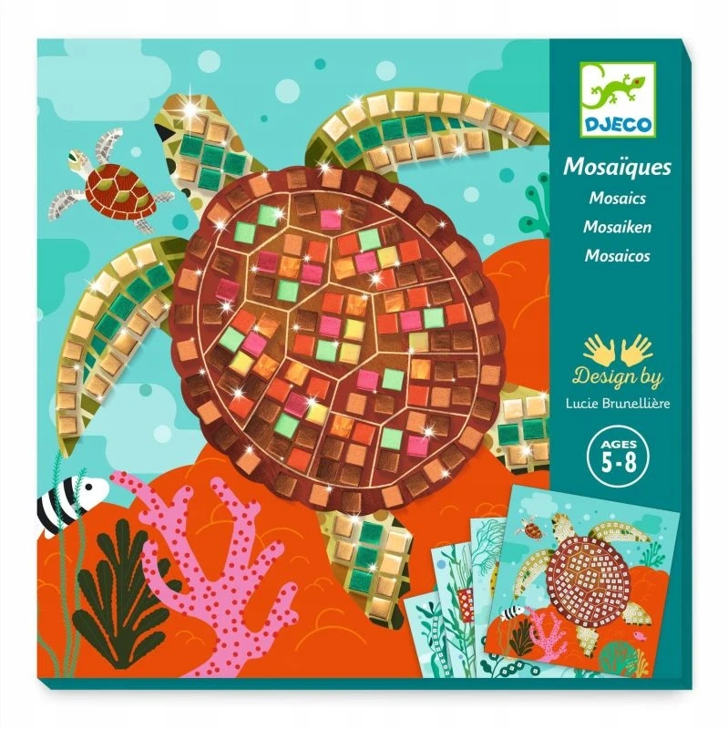 Djeco Set Mosaic įklijuojantis Karibų jūros regioną, plėtojantis meno linksmybes