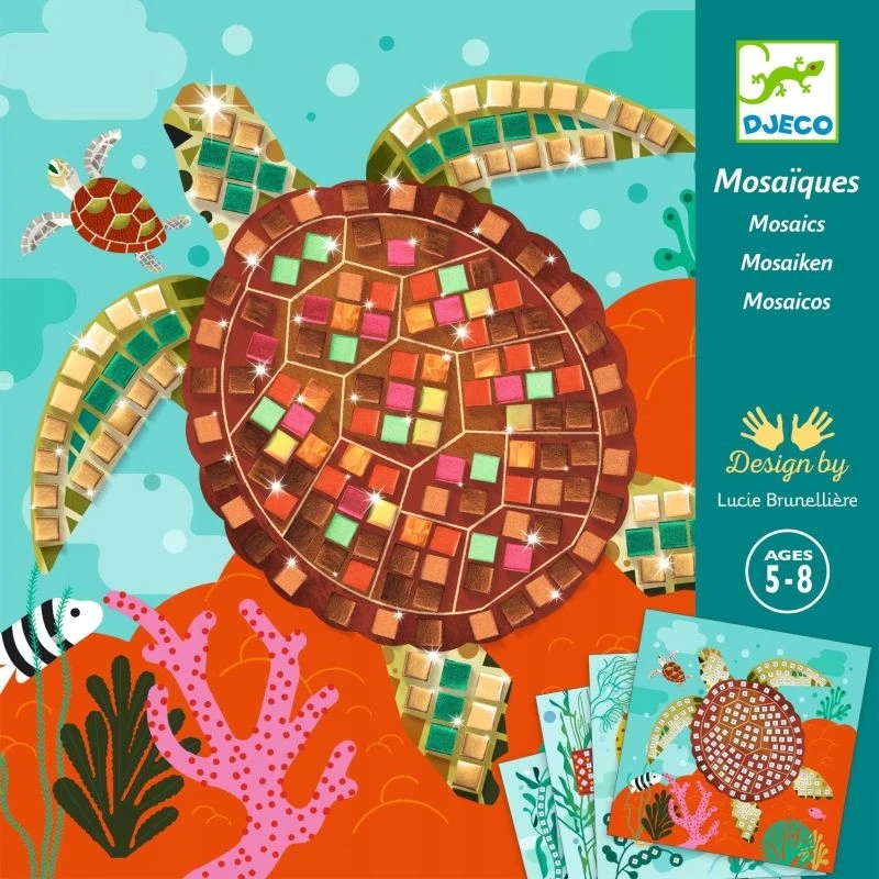 Djeco Set Mosaic įklijuojantis Karibų jūros regioną, plėtojantis meno linksmybes