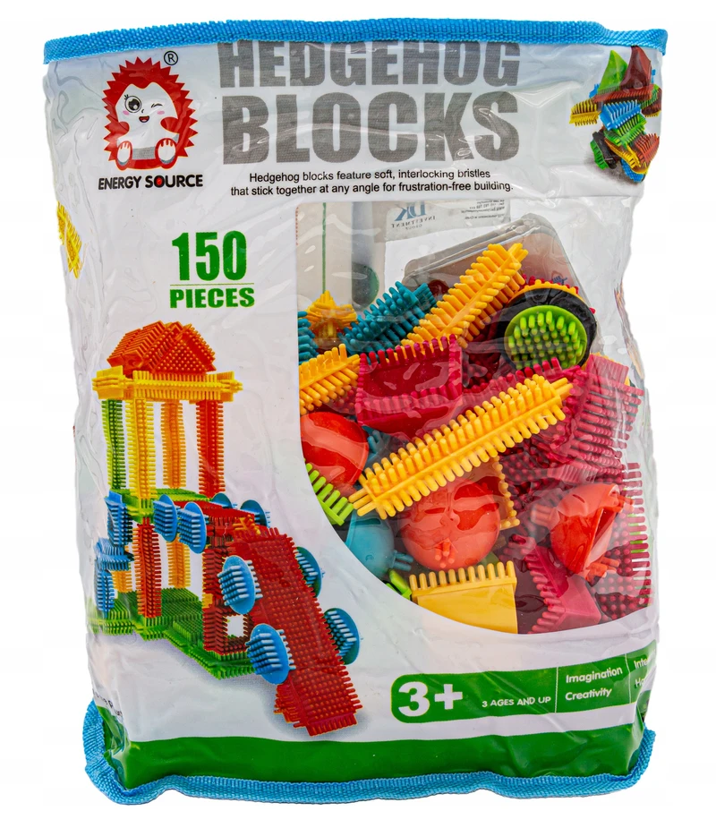 DK 150 el plastikinių ežio konstrukcinių kaladėlių rinkinys