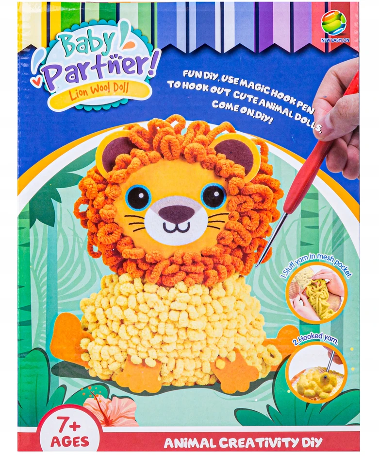DK Kūrybinis pagalvėlės siuvimo rinkinys New Babylon Dream Kids Liūtas