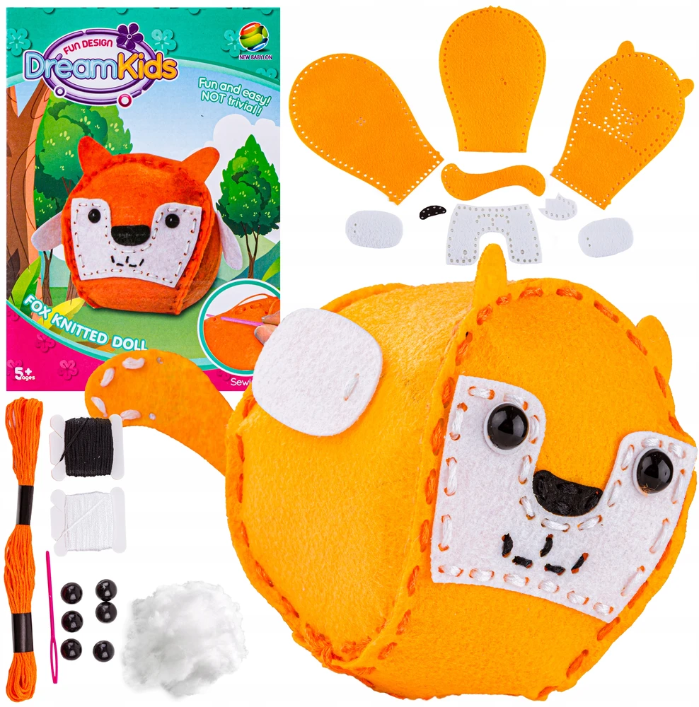 DK Kūrybinis RINKINYS vaikams Siuvinėjimo RINKINYS MASCOT FOX PLUSH siūti