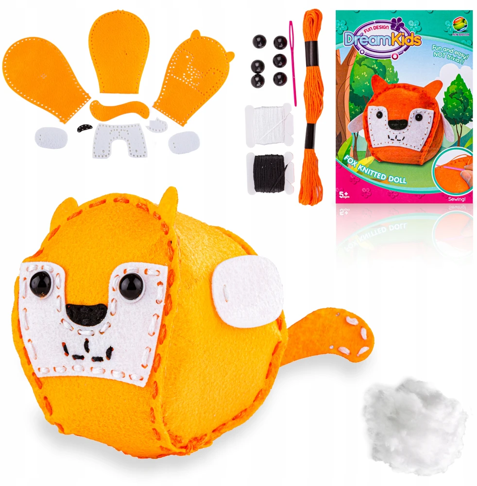 DK Kūrybinis RINKINYS vaikams Siuvinėjimo RINKINYS MASCOT FOX PLUSH siūti