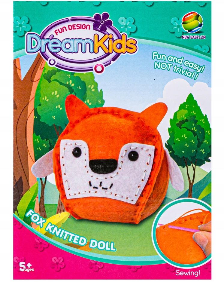 DK Kūrybinis RINKINYS vaikams Siuvinėjimo RINKINYS MASCOT FOX PLUSH siūti