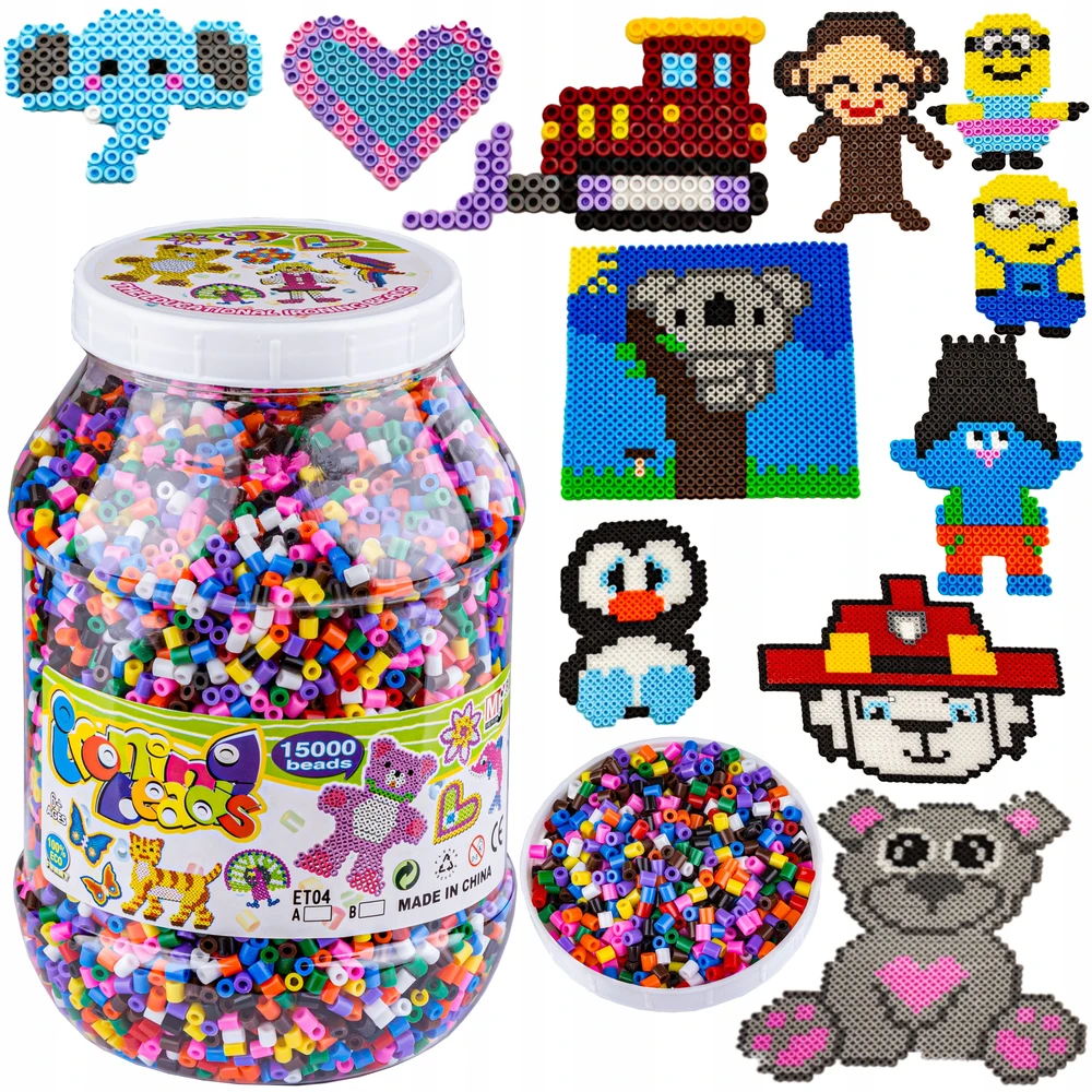DK LYGINIMO TAKAS Lyginimo karoliukai 15000 SPALVŲ MIX BIG RINKINYS Lyginimo karoliukai