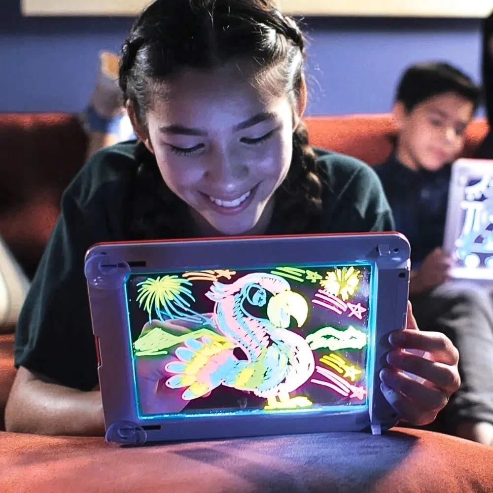 DK MAGIC Planšetė SCRIPTURE Šviesos efektai NEONINIAI RAŠIKLIAI Magic Pad LED Mėlyna