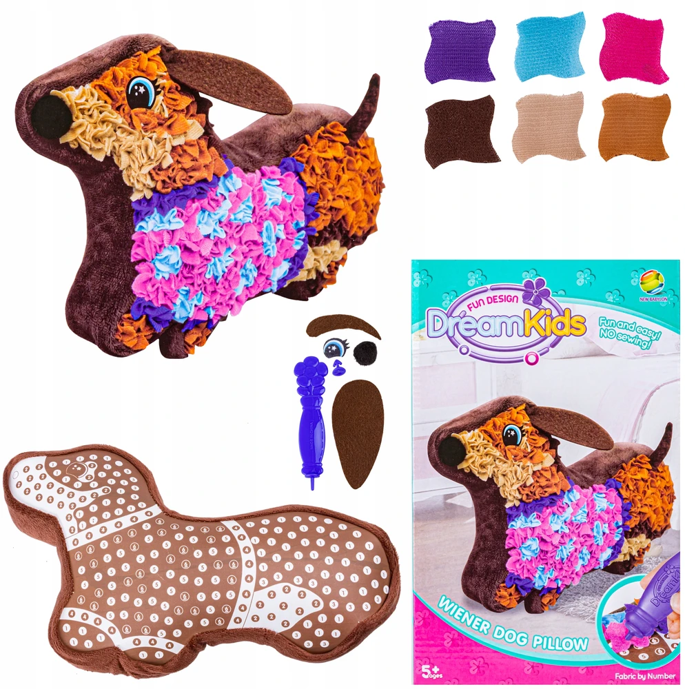 DK MASCOT kūrybinis siuvimo rinkinys siuvinėjimas DOG DACHSHUNDIY pagalvė
