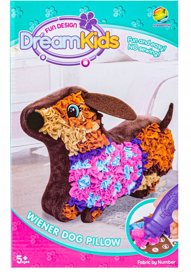 DK MASCOT kūrybinis siuvimo rinkinys siuvinėjimas DOG DACHSHUNDIY pagalvė