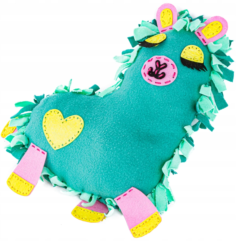 DK MASCOT siuvinėjimo rinkinys Kūrybinis siuvimo rinkinys pliušinė pagalvė LAMA DIY